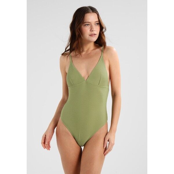 MINKPINK DEEP V ONE PIECE Kostium kąpielowy khaki M8681G008