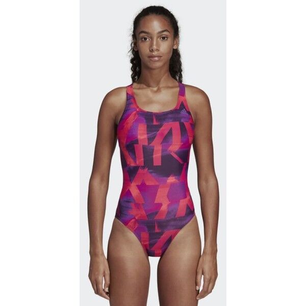 adidas Performance ATHLY X GRAPHIC SWIMSUIT Kostium kąpielowy purple AD581G02L