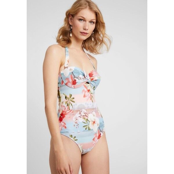 Ted Baker SAKORA CHOC CHIP KNOT SWIMSUIT Kostium kąpielowy pink TE481G012