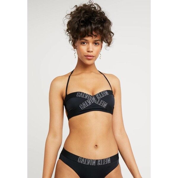 Calvin Klein Swimwear INTENSE POWER BANDEAU Góra od bikini black C1781J00T