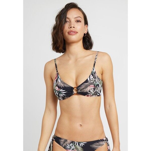 Seafolly OCEAN ALLEY RING FRONT BRALETTE Góra od bikini black S1981J04C