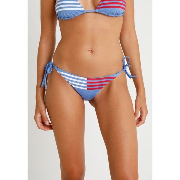 Tommy Hilfiger STRIPE STRING SIDE TIE Dół od bikini blue TO181I005
