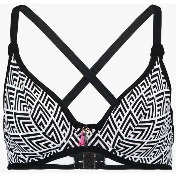 Freya GATSBY NON PADDED CONVERTIBLE HALTER Góra od bikini black/white FR981J00G