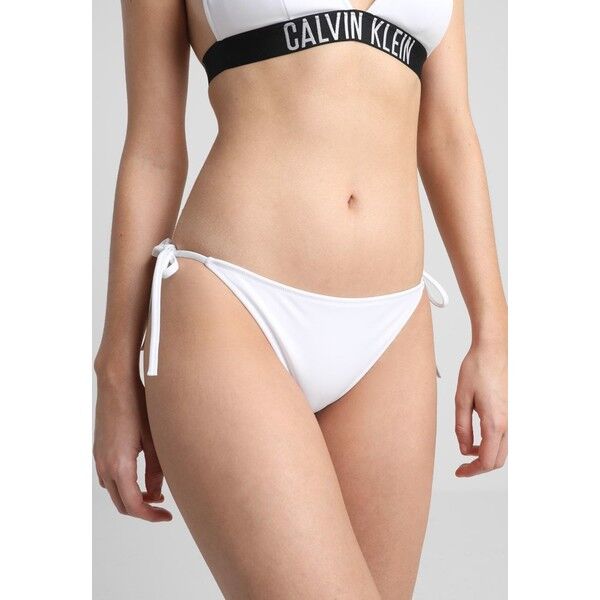 Calvin Klein Swimwear INTENSE POWER CHEEKY STRING SIDE TIE BIKINI Dół od bikini white C1781I001