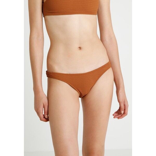 Topshop CRINKLE HIGH LEG Dół od bikini tobacco TP781I00Y