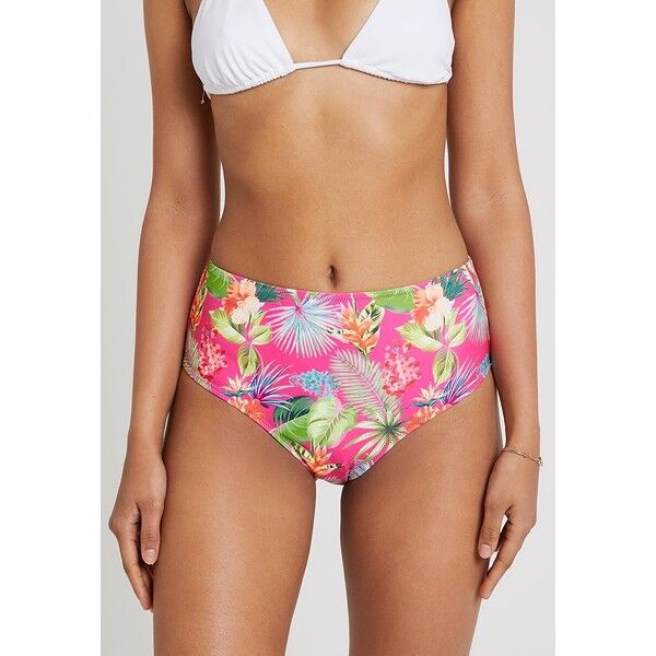 Boux Avenue ST LUCIA BRIGHT FLORAL HIGH WAIST BRIEF Dół od bikini pink mix BOF81I00G