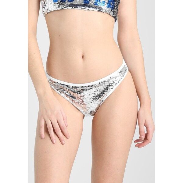 Jaded London SEQUIN BIKINI BOTTOM Dół od bikini silver JL081I009