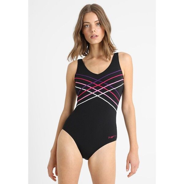 Zoggs KAHLIN CONCEALED UNDERWIRE Kostium kąpielowy black ZG181G00Y