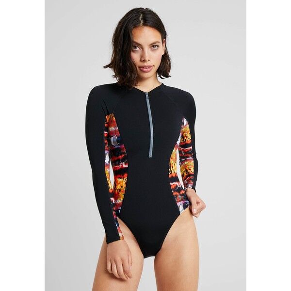 Zoggs BRIMSTONE LONG SLEEVE SUIT Kostium kąpielowy black/multi ZG181G01Y