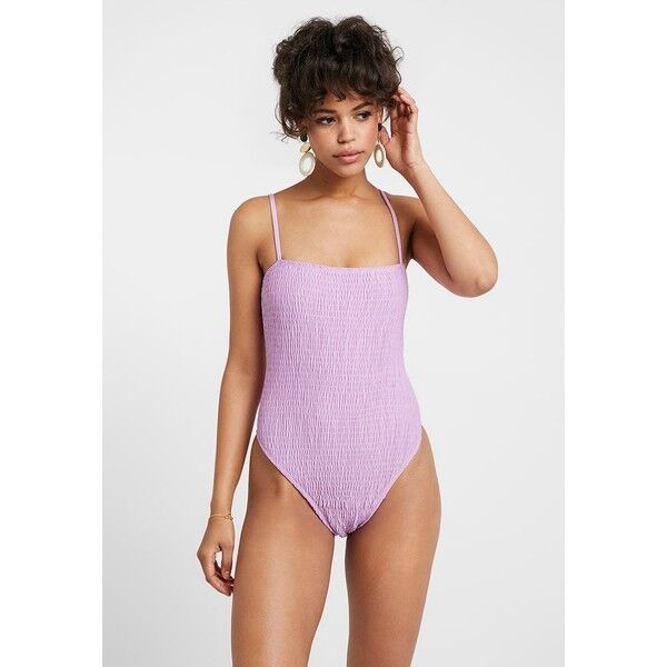 Missguided SQUARE NECK G-STRING SWIMSUIT Kostium kąpielowy lilac M0Q81G00X