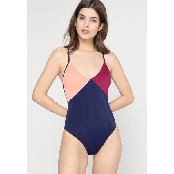Even&Odd Kostium kąpielowy bordeaux/dark blue EV481G00E