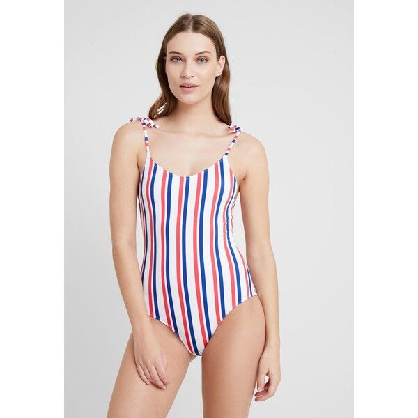 Monki ALLISON SWIMSUIT Kostium kąpielowy red/blue/white MOQ81G003