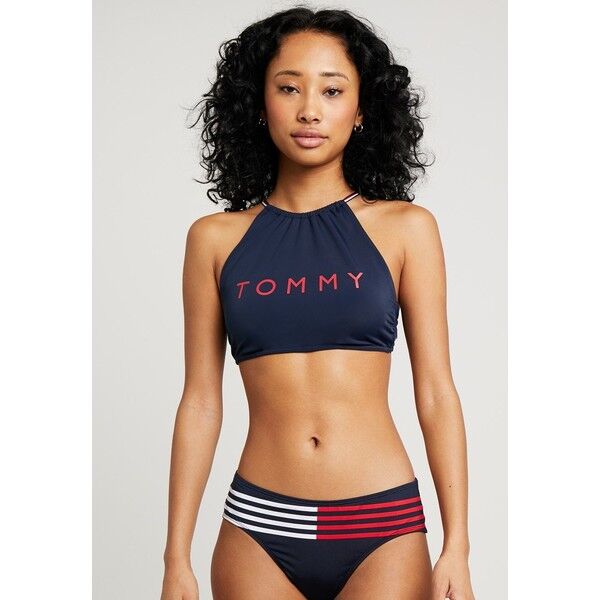 Tommy Hilfiger CORE SOLID BASIC CROP Góra od bikini navy blazer TO181J00W