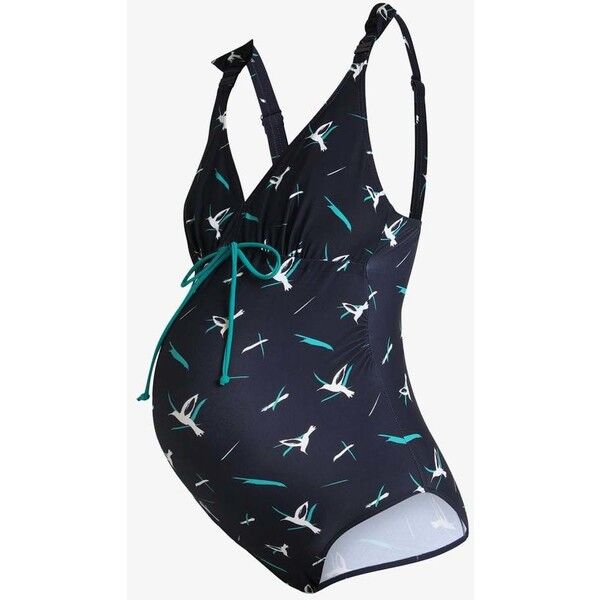 MAMALICIOUS MLRUSSEL BIRDY SWIMSUIT Kostium kąpielowy black iris/blue grass M6481G008