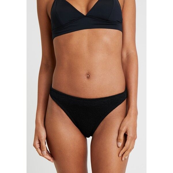 NA-KD SMOCKED HIGH CUT PANTY Dół od bikini black NAA81I006