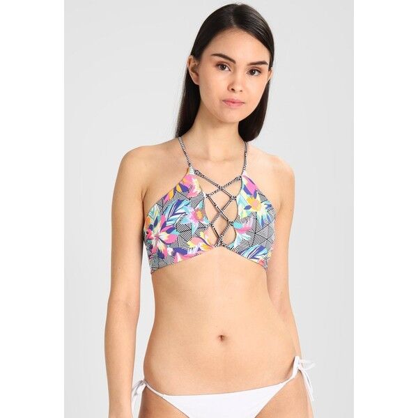 O'Neill HIGH NECK REVERSIBLE Góra od bikini black/pink ON581J00L
