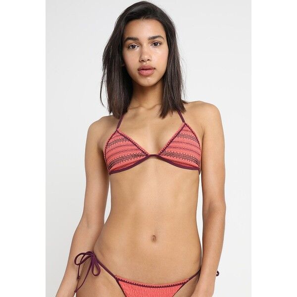 Topshop SHIRRED EMBROIDERED Góra od bikini orange TP781J00T