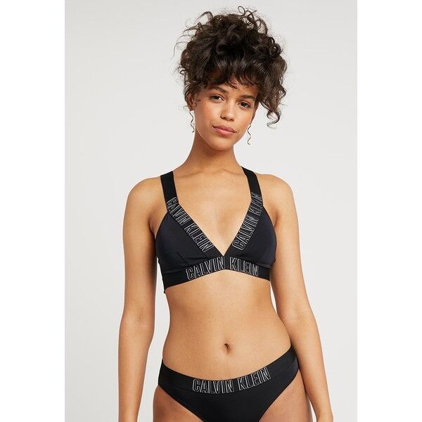 Calvin Klein Swimwear INTENSE POWER PLUNGE Góra od bikini black C1781J00X
