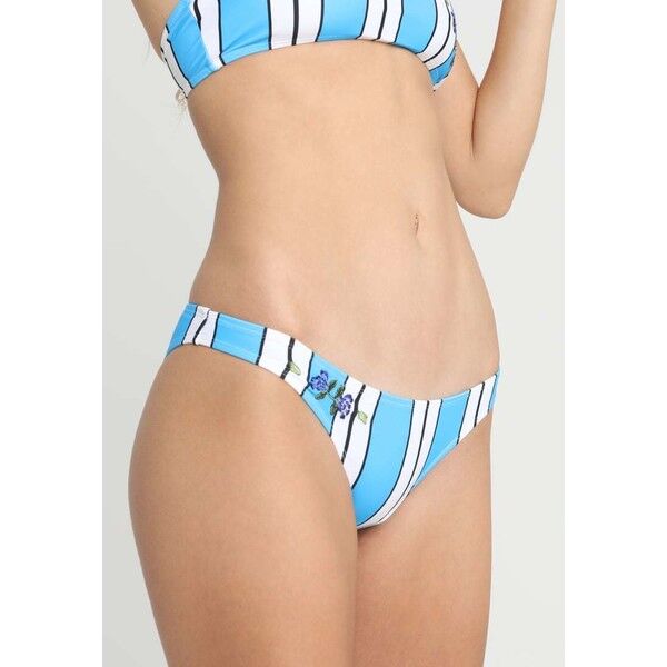 Topshop STRIPE HIGH LEG Dół od bikini blue TP781I00N