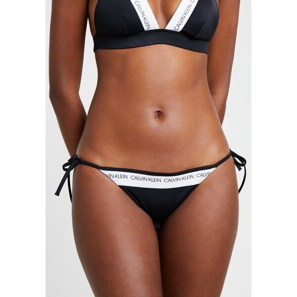 Calvin Klein Swimwear LOGO STRING SIDE TIE Dół od bikini black C1781I00U