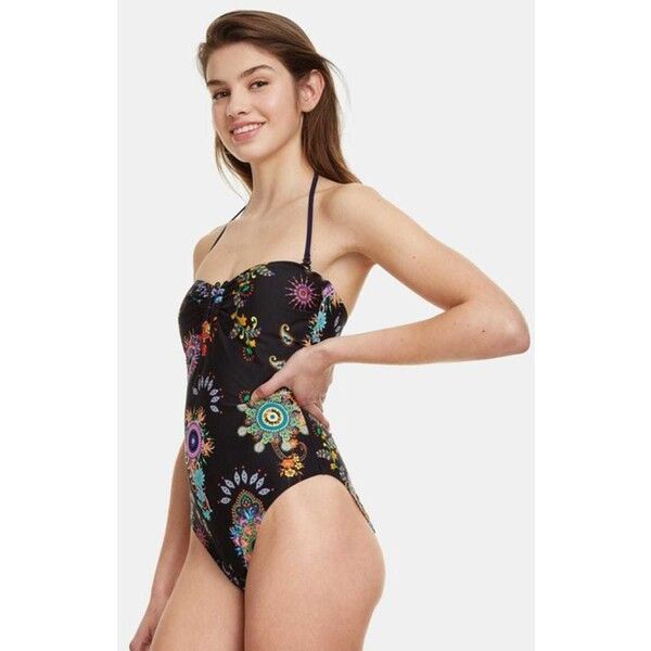 Desigual BIKI JOANNA Kostium kąpielowy black DE181G006