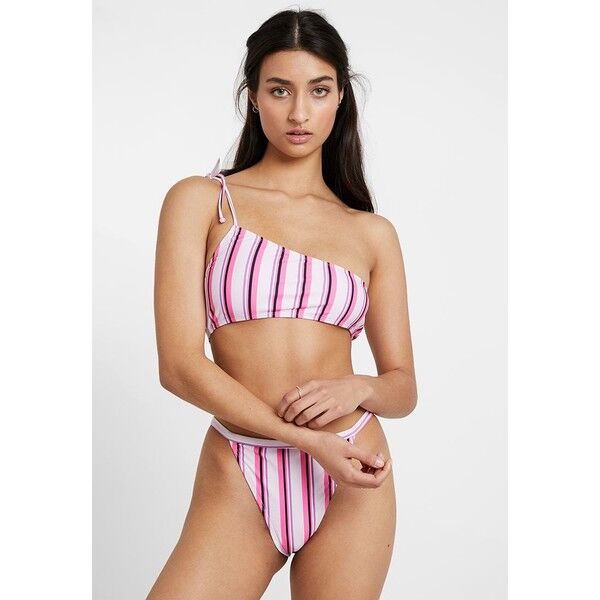 Missguided ONE SHOULDER TIE HIGH LEG SET Bikini pink M0Q81L00X