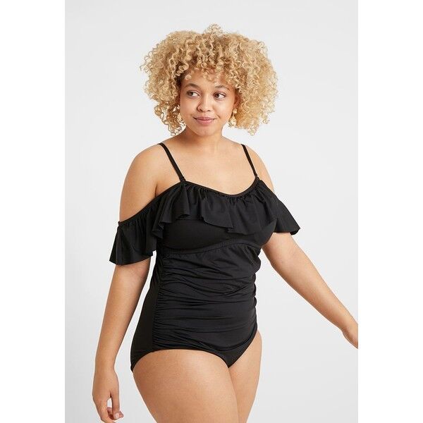 City Chic SEVILLE RUFFLE Kostium kąpielowy black CIA81G00V