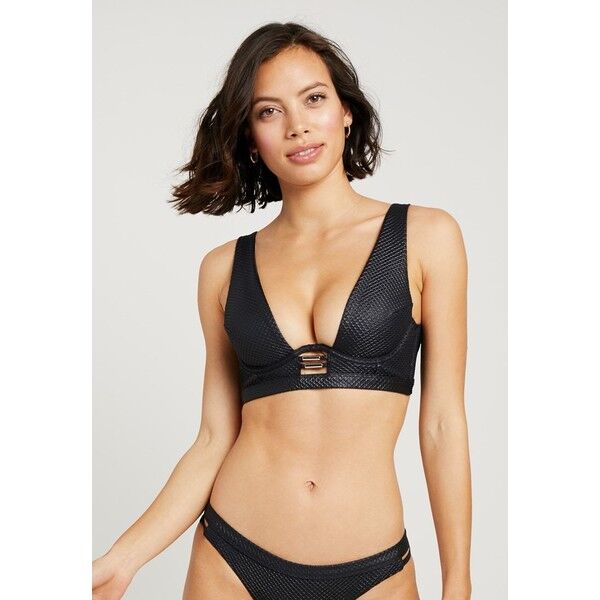 Hunkemöller CAGED BEAUTY TRIANGLE WIRE Góra od bikini black HM181J03D
