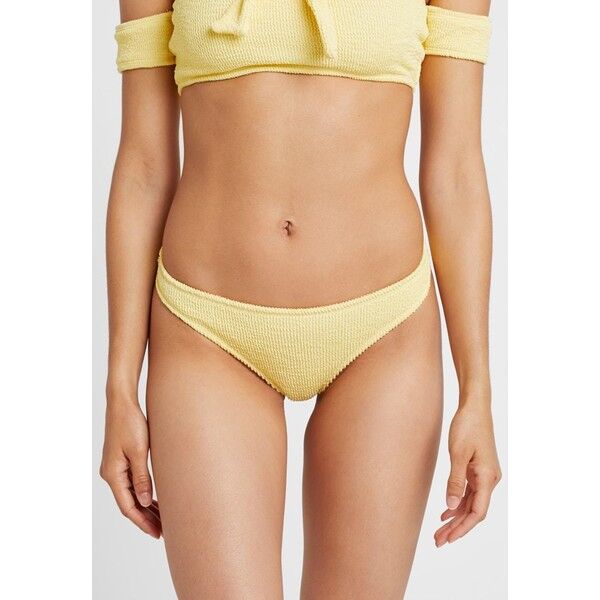 NA-KD TIE SMOCKED BOTTOM Dół od bikini sun bleached yellow NAA81I003