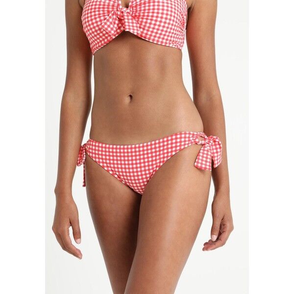 Seafolly CAPRI CHECK LOOP TIE SIDE HIPSTER Dół od bikini chilli S1981I01U
