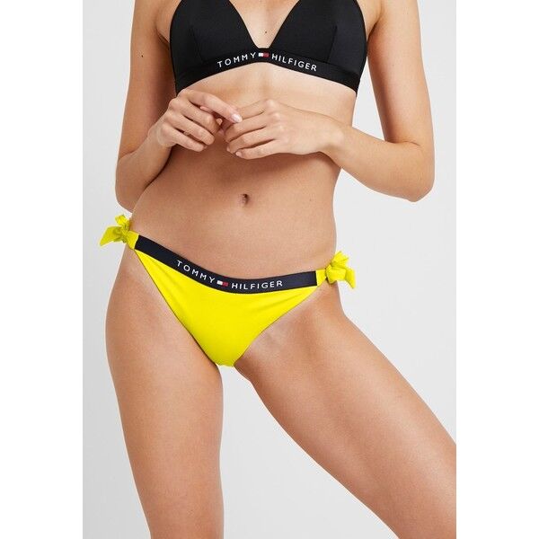 Tommy Hilfiger CORE SOLID LOGO CHEEKY SIDE TIE Dół od bikini empire yellow TO181I013