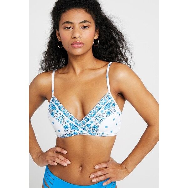 Seafolly SUNFLOWER BORDER WRAP FRONT BOOSTER Góra od bikini electric blue S1981J03Q