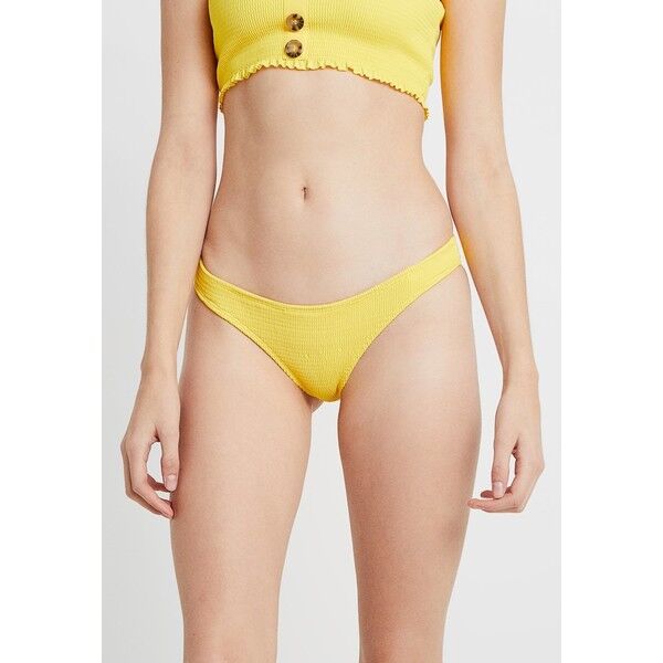 Topshop SHIRRED BOTTOM Dół od bikini yellow TP781I017
