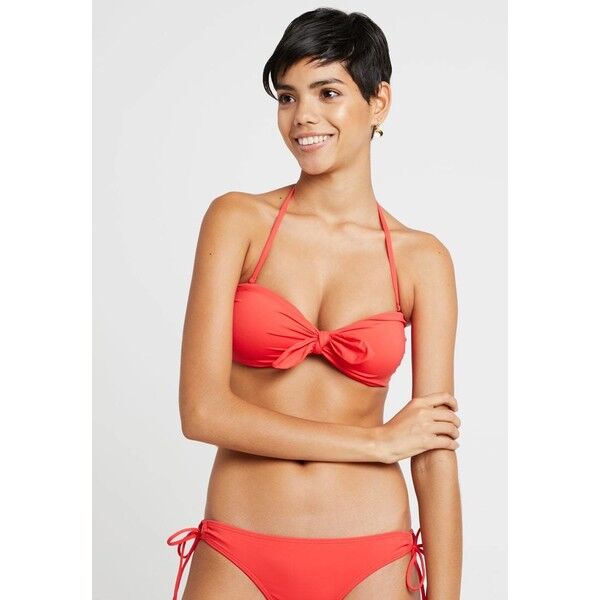 Billabong SOL SEARCHER TIED BANDEAU Góra od bikini sunset red BI781J00W