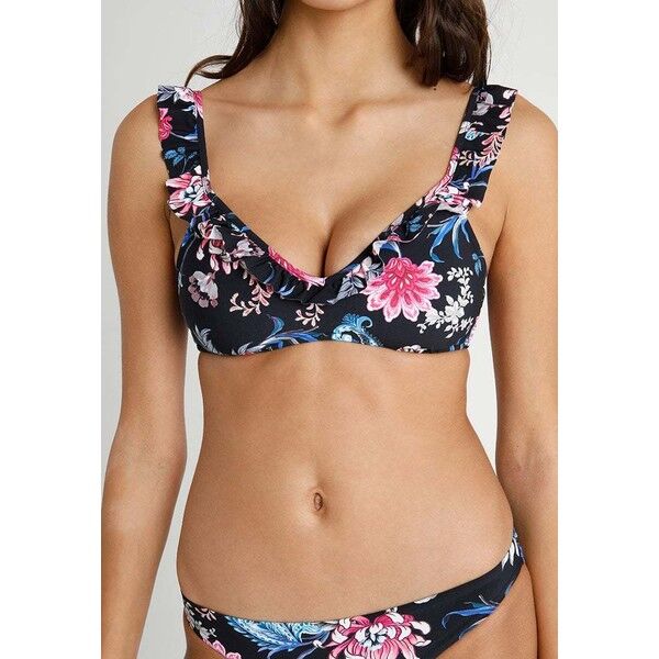 Seafolly WATER GARDEN SUSTAINABLE OFF THE SHOULDER BRALETTE Góra od bikini black S1981J03Y