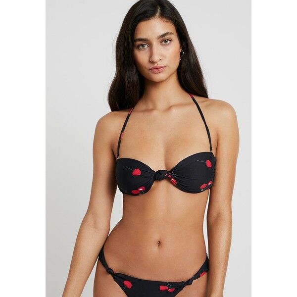 Guess REMOVABLE PAD BANDEAU Góra od bikini black/red GU181J018