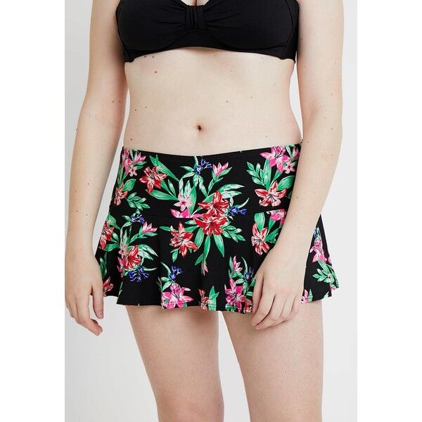 Evans TROPICAL SWIMSKIRT BOTTOM Dół od bikini black/multicoloured EW281I009