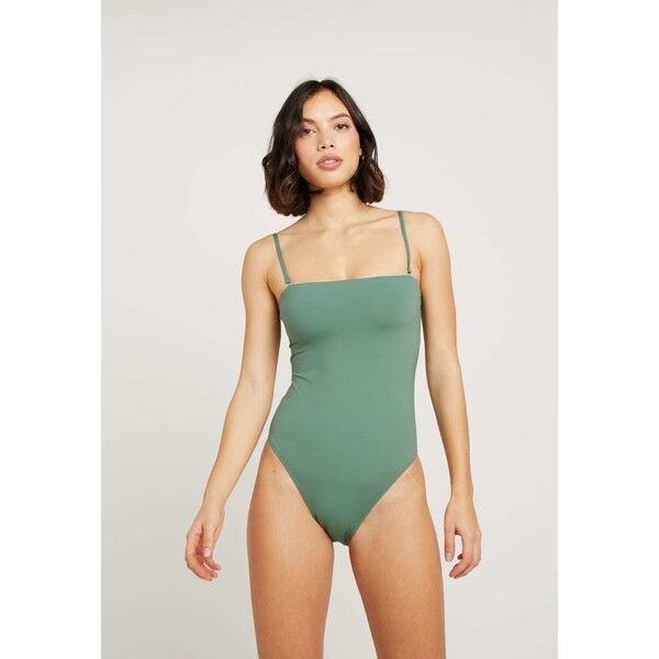 Cotton On Body STRAPLESS ONE PIECE CHEEKY Kostium kąpielowy fern green matte C1Q81G000