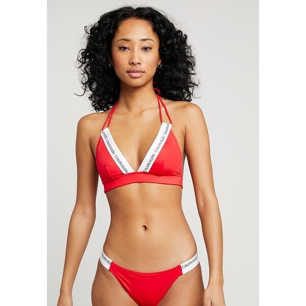 Calvin Klein Swimwear LOGO FIXED TRIANGLE Góra od bikini laras lipstick C1781J00Q