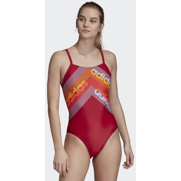adidas Performance ATHLY LIGHT GRAPHIC SWIMSUIT Kostium kąpielowy red AD581G037