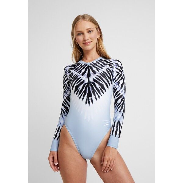 Speedo HOUSE OF HOLLAND TIE DYE LONG SLEEVE Kostium kąpielowy blue 1SP81G02T