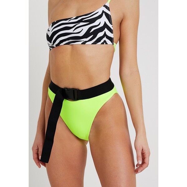 Jaded London HIGH WAIST BOTTOMS WITH BELT DETAIL Dół od bikini neon yellow JL081I00F