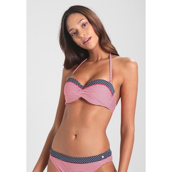 s.Oliver WIRE BANDEAU Góra od bikini red/white SO281J009