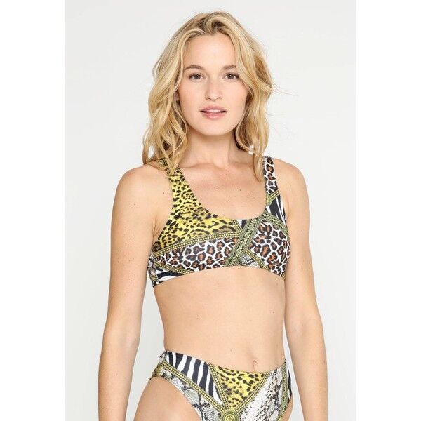 Jaded London CROP ANIMAL CLASH Góra od bikini multicolor JL081J00B