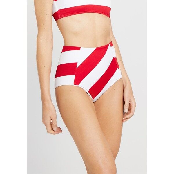 Tommy Hilfiger STRIPES HIGH WAIST Dół od bikini red tango TO181I014