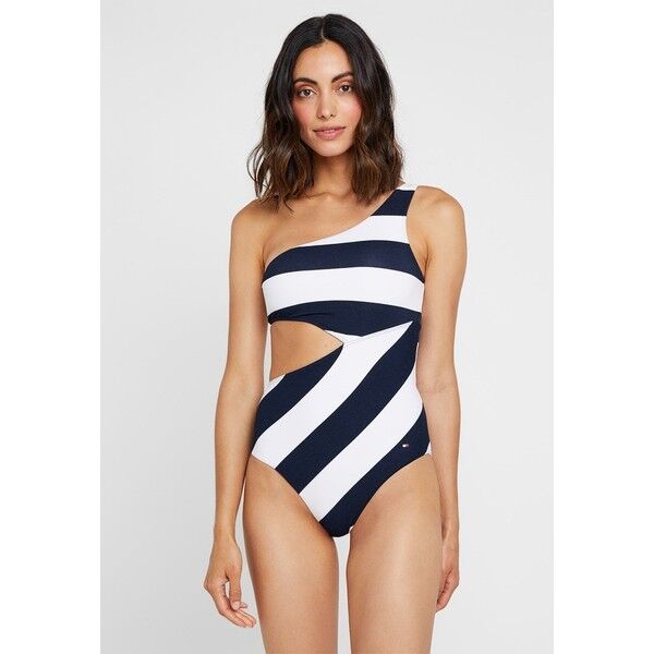 Tommy Hilfiger STRIPES ONE PIECE CUT OUT Kostium kąpielowy navy blazer TO181G00J