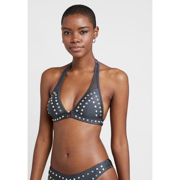 Hunkemöller HARD GLAMOUR HALTER TRIANGLE Góra od bikini grey HM181J03G