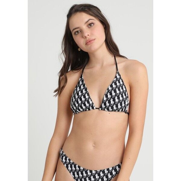 Polo Ralph Lauren REVERSIBLE TALL TRIANGLE Góra od bikini black PO281J00M