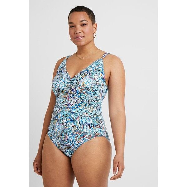 Lauren Ralph Lauren Woman MYSTIC PAISLEY TWIST ONEPIECE Kostium kąpielowy blue L0S81G001