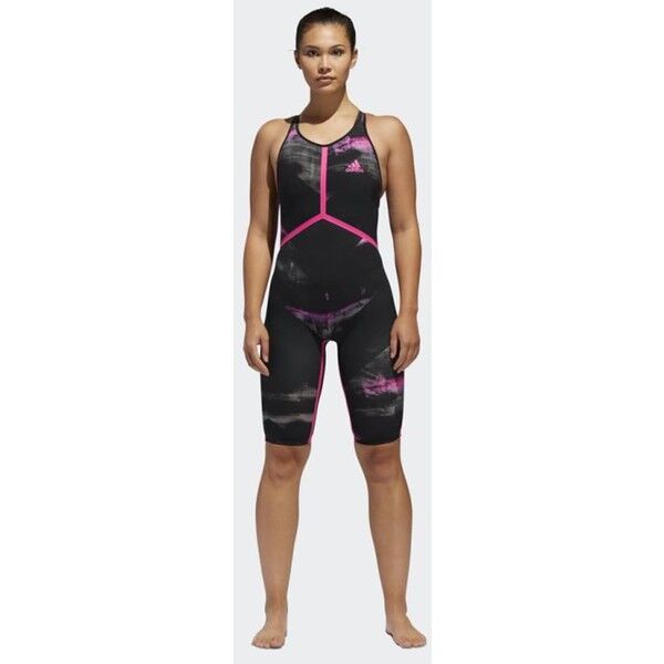 adidas Performance ADIZERO XVIII BREASTSTROKE SWIMSUIT Kostium kąpielowy black AD581G02K